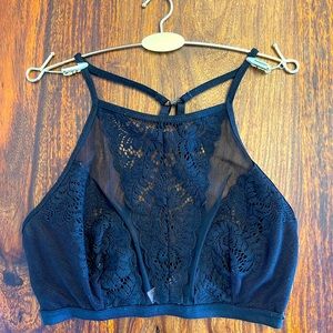 Sexy Highneck Black Bralette